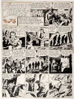 ROBBINS, FRANK - Scorchy Smith Sunday 3/12 1944, traitor uncovers Nazi troops Comic Art